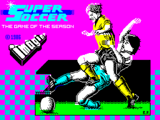 Super Soccer title screen for ZX Spectrum